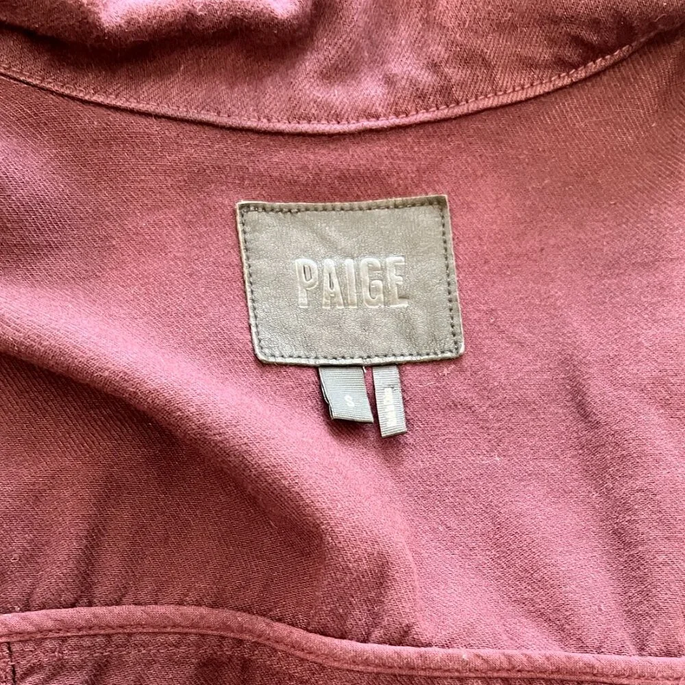 Paige Jacket - Scout Denim - Dark Burgundy - Trucker - Size Small - Picture 13 of 13